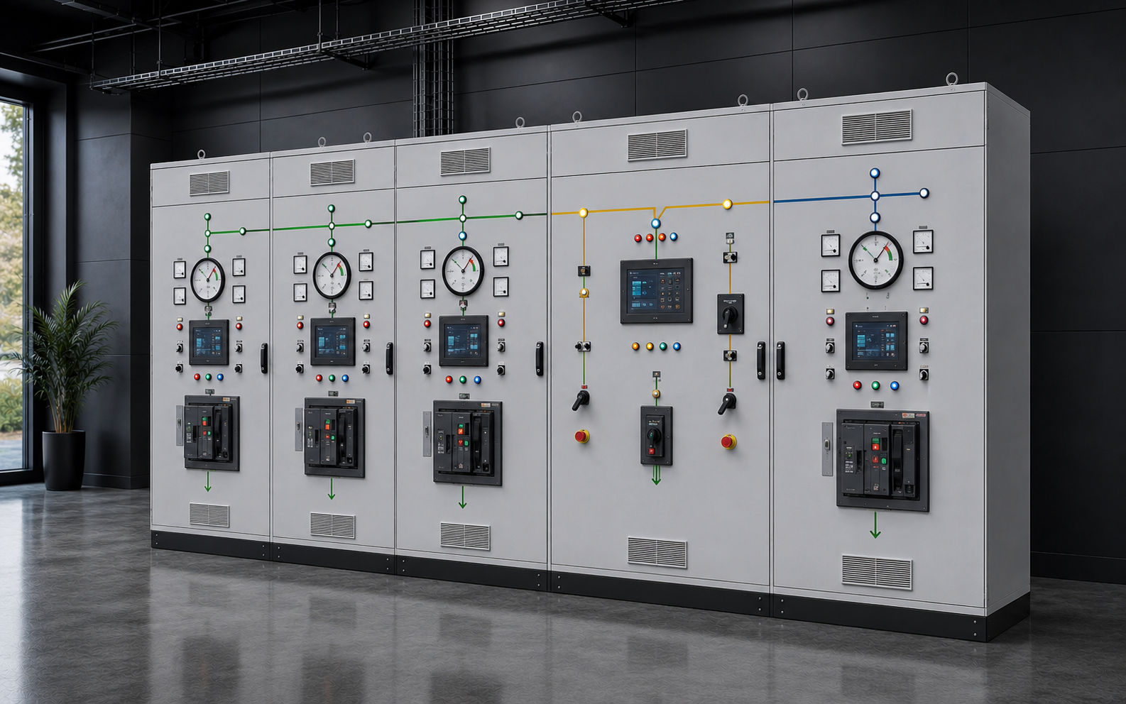 Generator synchronizing panel